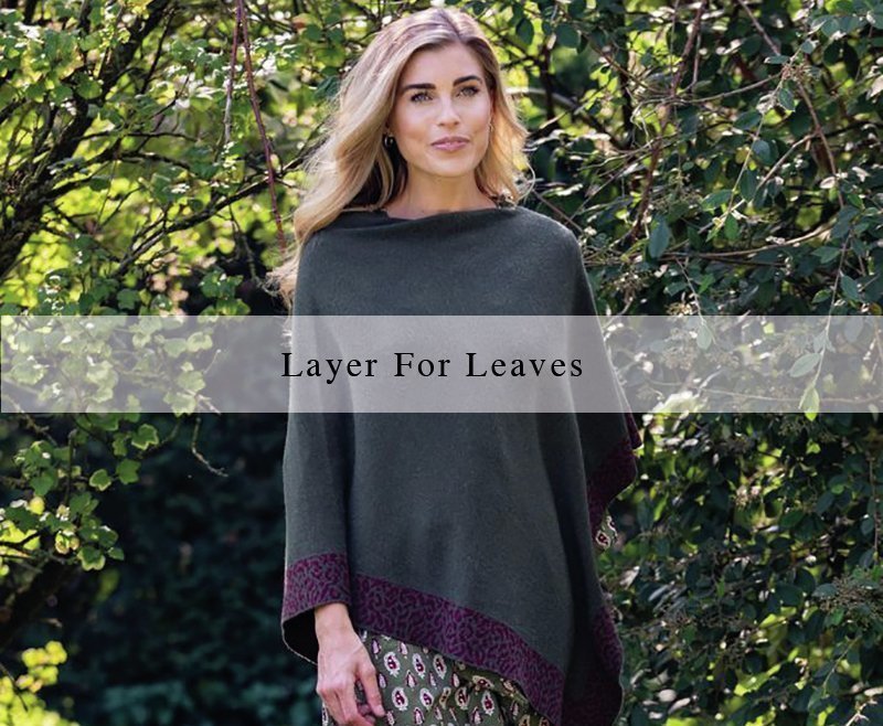 grey leopard edged poncho